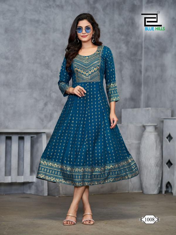 Blue Hills Womaniya Plus Vol 1 Rayon Designer Kurti Collection