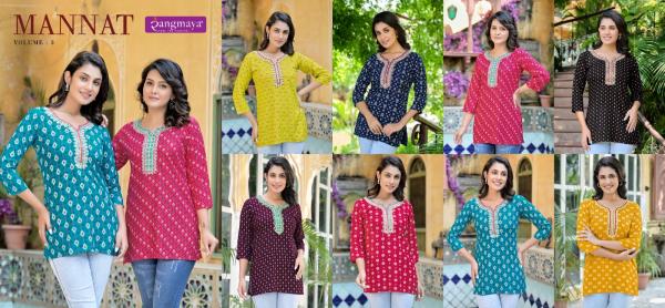 Rangmaya Mannat Vol 3 Fancy Rayon Western Tops Collection