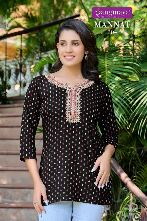 Rangmaya Mannat Vol 3 Fancy Rayon Western Tops Collection