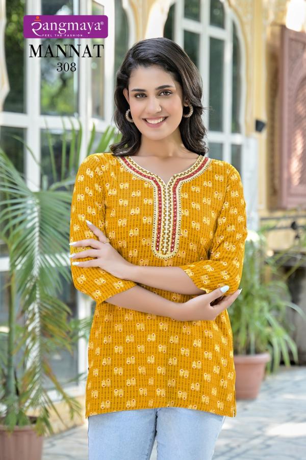 Rangmaya Mannat Vol 3 Fancy Rayon Western Tops Collection