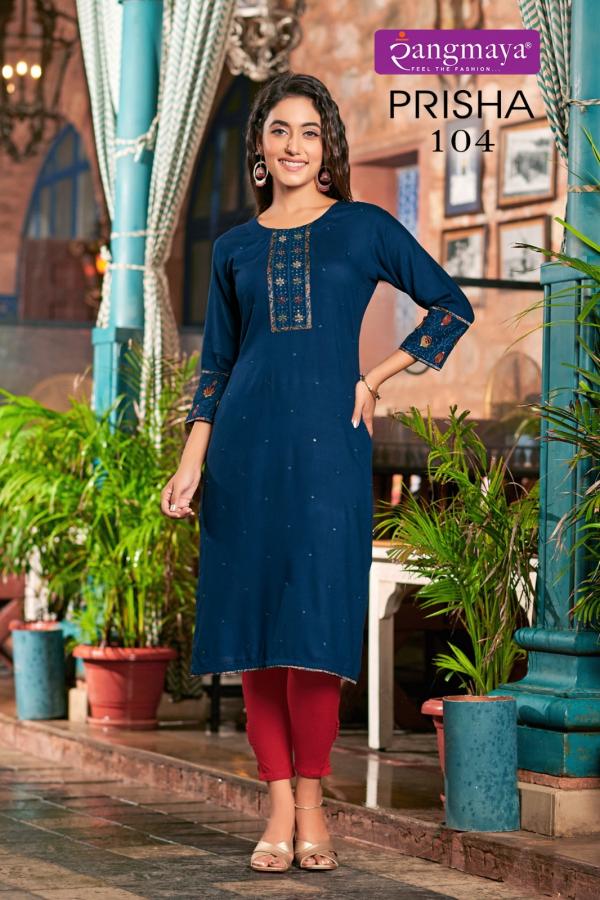 Rangmaya Prisha Rayon Designer Kurti Collection