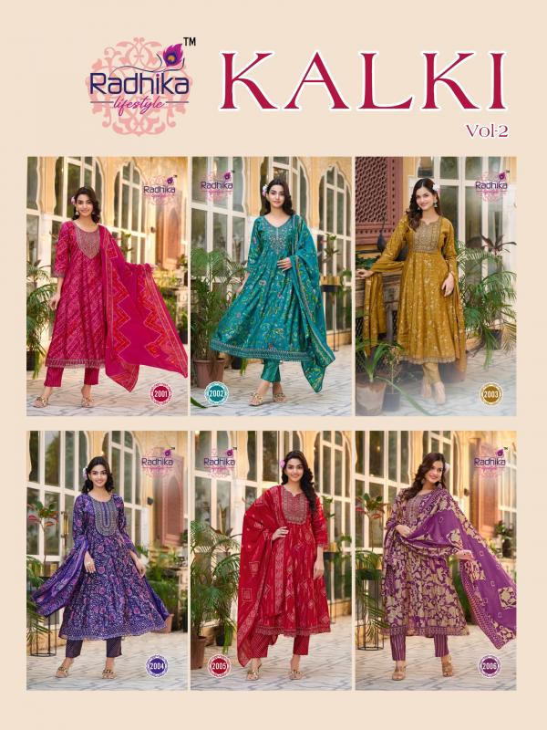 Radhika Kalki Vol 2 Schimer Kurti Bottom With Dupatta