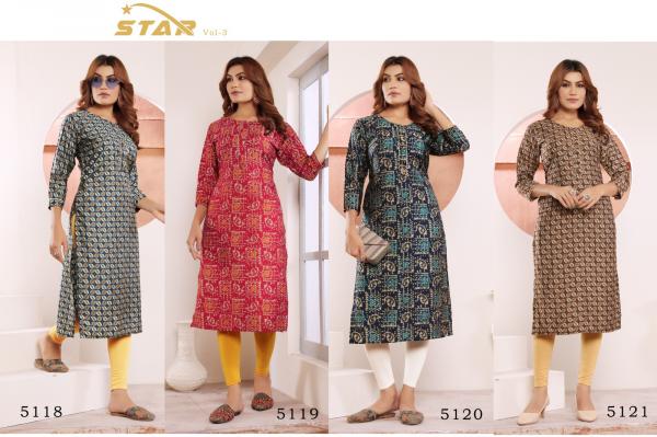 Moksh Star Vol 3 Viscose Printed Kurti Collection