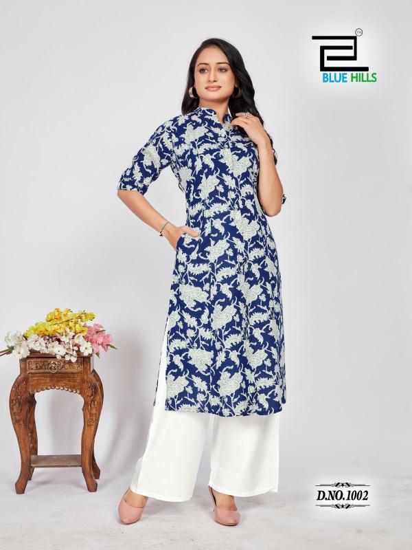 Blue Hills Maher Rayon Printed Kurti Collection