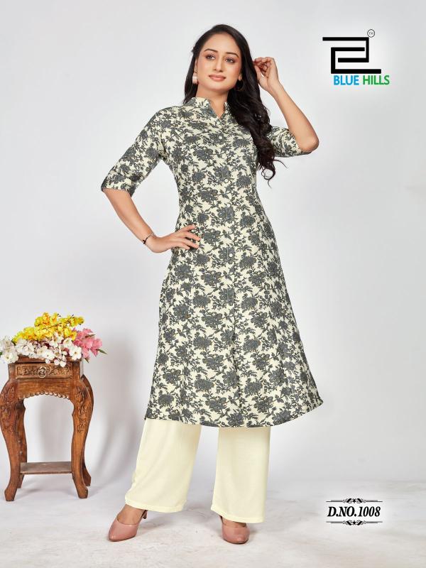 Blue Hills Maher Rayon Printed Kurti Collection