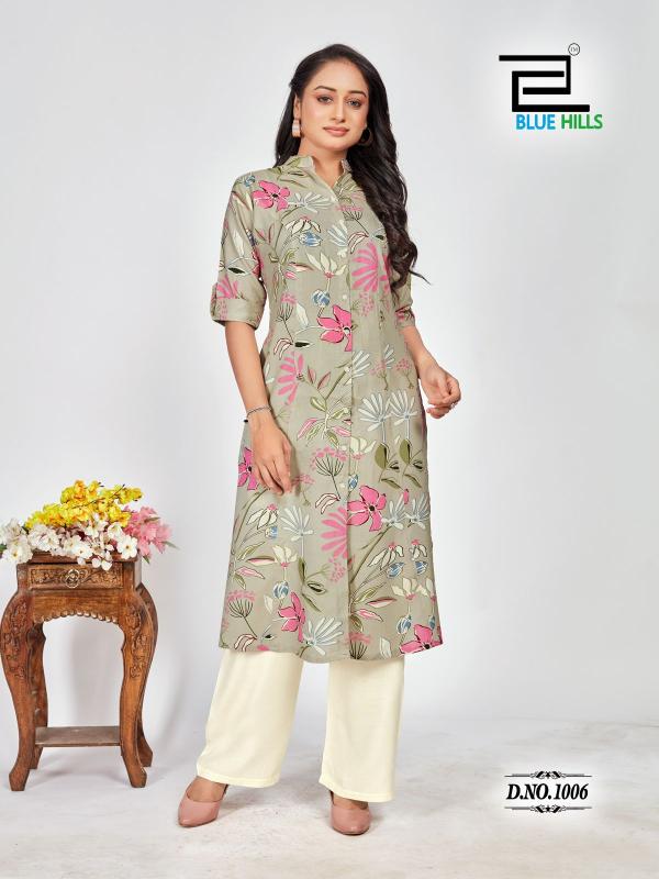 Blue Hills Maher Rayon Printed Kurti Collection