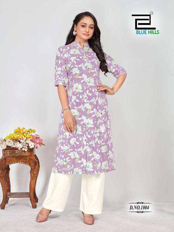 Blue Hills Maher Rayon Printed Kurti Collection