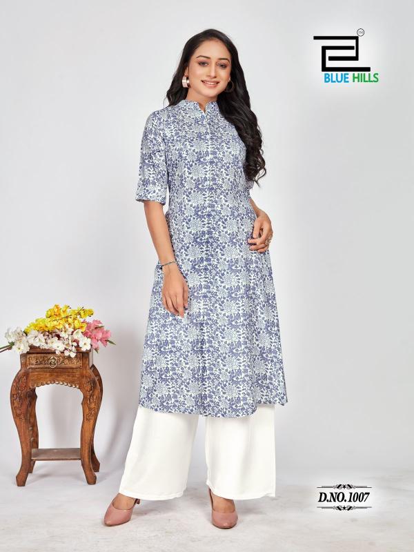 Blue Hills Maher Rayon Printed Kurti Collection