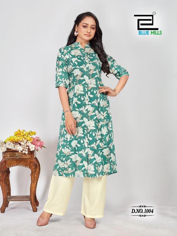 Blue Hills Maher Rayon Printed Kurti Collection