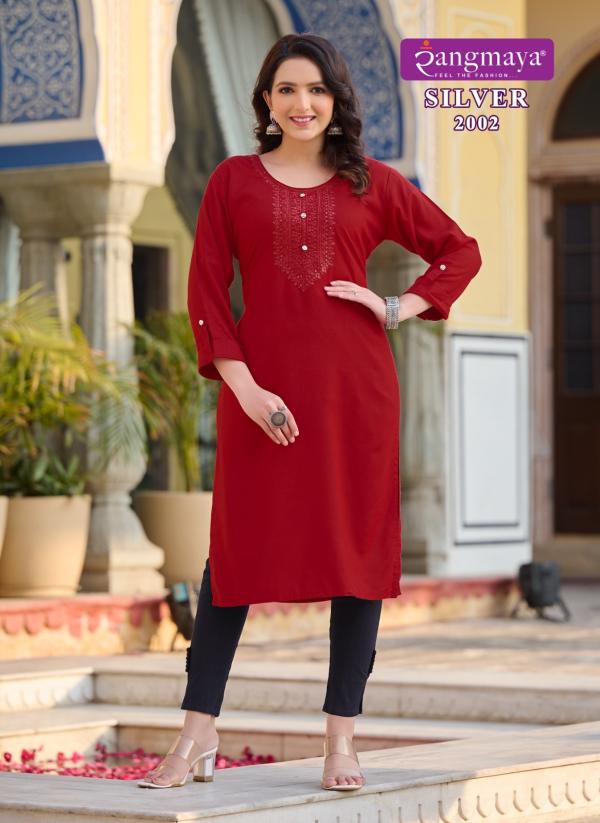 Rangmaya Silver Vol 20 Rayon Designer Kurti Collection