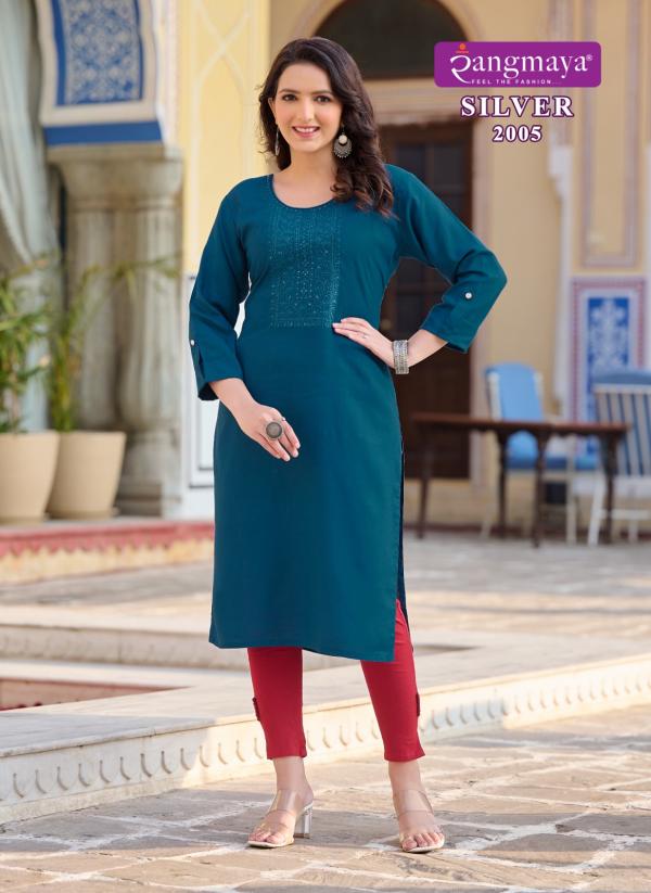 Rangmaya Silver Vol 20 Rayon Designer Kurti Collection