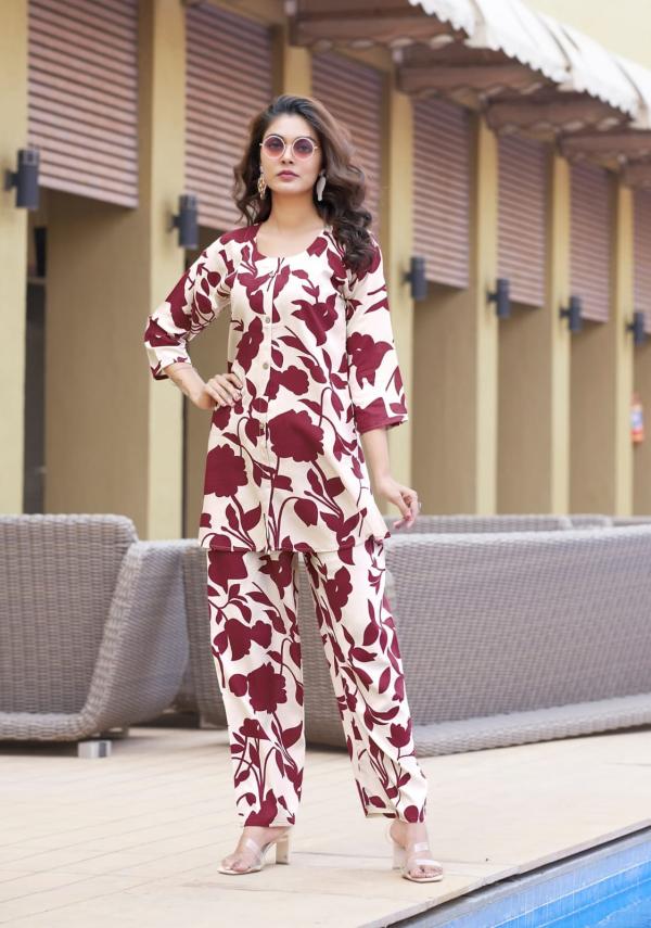 Tips And Tops Fashion Beats Vol 08 Rayon Printed Co Ord Set