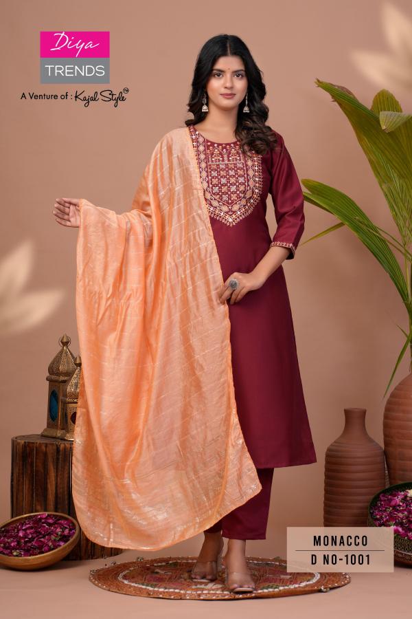 Monacco Vol 1 By Diya Trends Kurti Bottom With Dupatta Collection