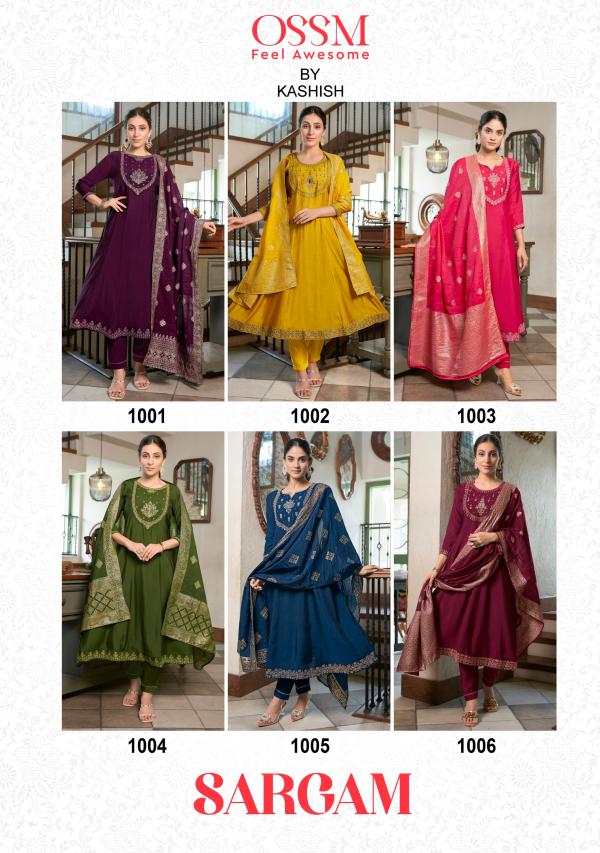 Ossm Sargam Anarkali Vol 1 Kurti Bottom With Dupatta