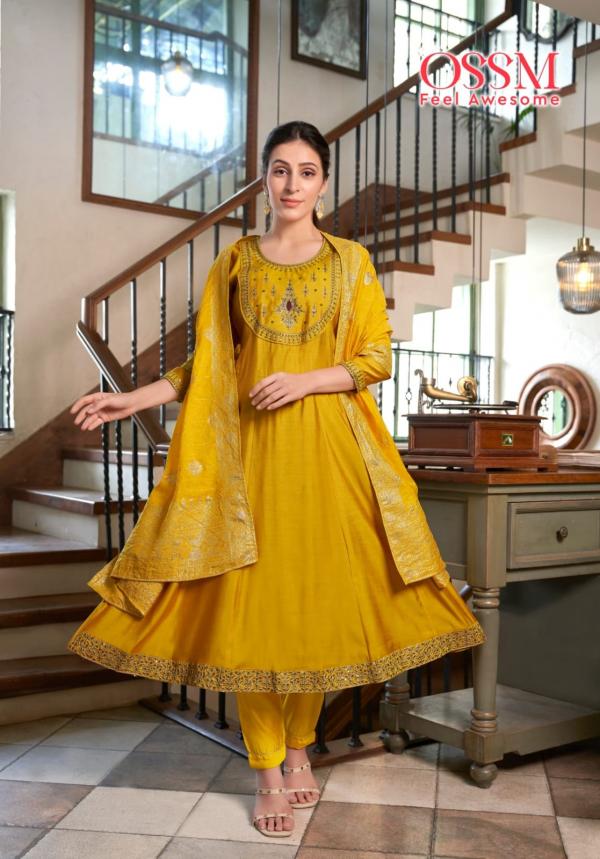 Ossm Sargam Anarkali Vol 1 Kurti Bottom With Dupatta