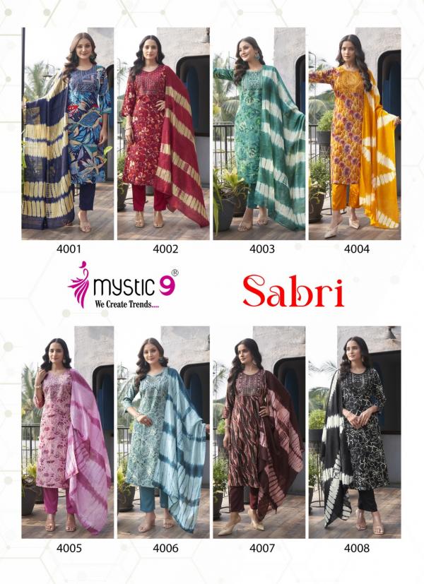 Mystic 9 Sabri Vol 4 Rayon Foil Printed Kurti Bottom With Dupatta