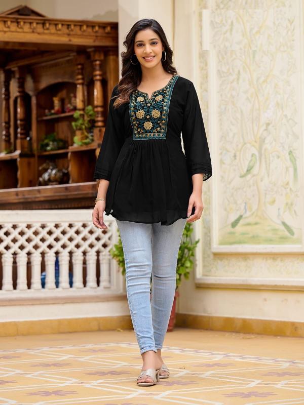 Bubbly 3 Georgette Western Short Tops Collection