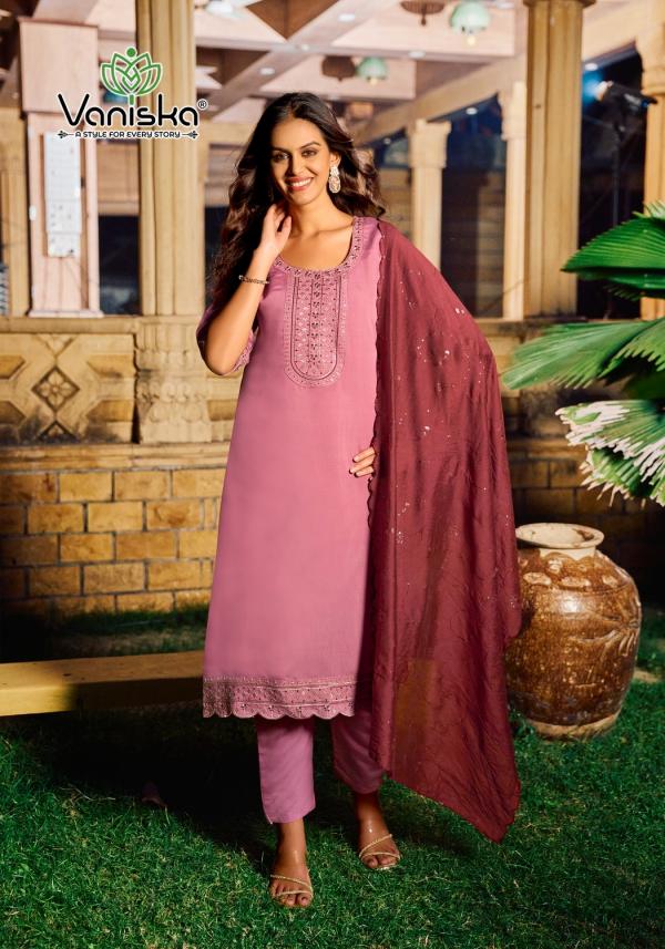 Vaniska Fiza Vol 4 Roman Silk Kurti Bottom With Dupatta Collection