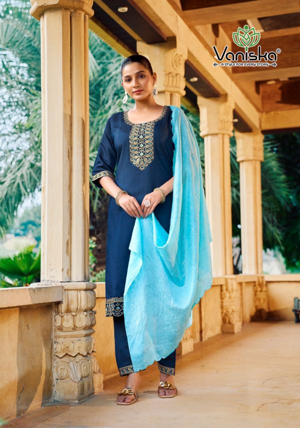 Vaniska Fiza Vol 4 Roman Silk Kurti Bottom With Dupatta Collection