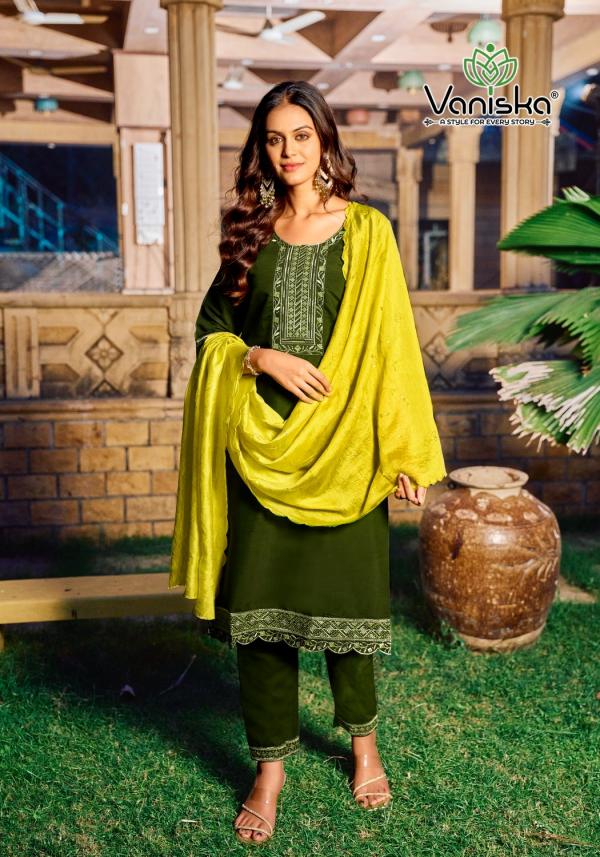 Vaniska Fiza Vol 4 Roman Silk Kurti Bottom With Dupatta Collection