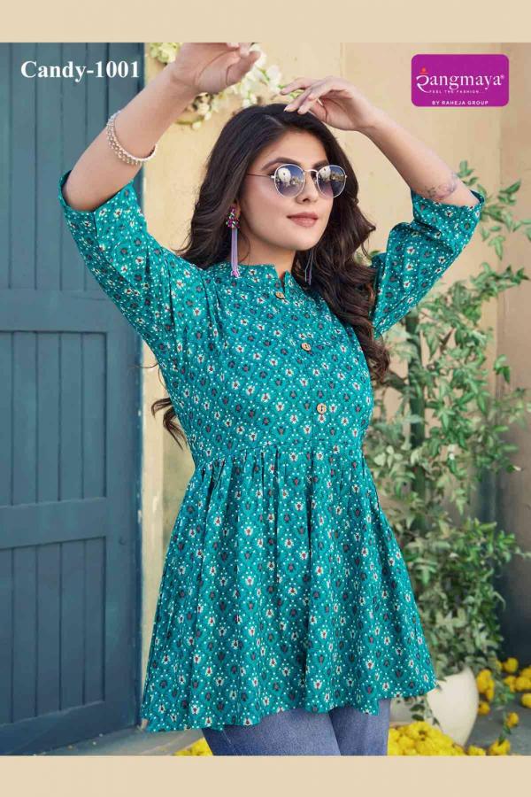 Rangmaya Candy 10 Rayon Printed Fancy Top Collection