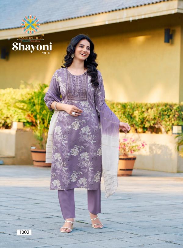 Shayoni Vol 1 By Passion Tree Fancy Kurti Pant With Dupatta