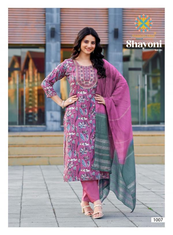 Shayoni Vol 1 By Passion Tree Fancy Kurti Pant With Dupatta