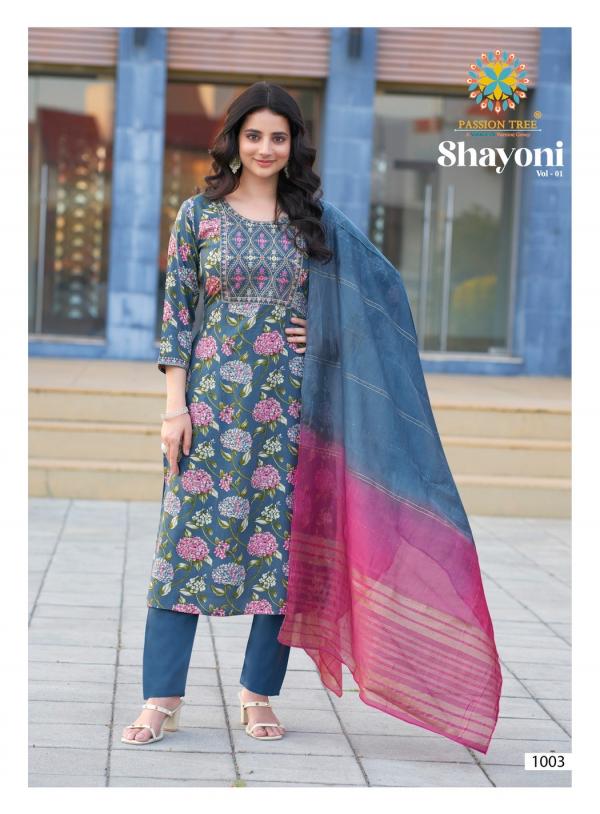 Shayoni Vol 1 By Passion Tree Fancy Kurti Pant With Dupatta