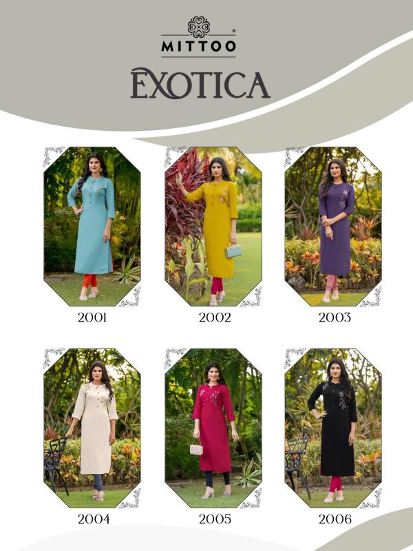 Mittoo Exotica Rayon Fancy Kurti Collection