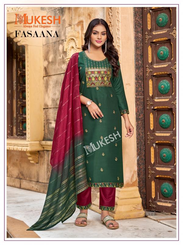 Mukesh Fasaana Rayon Top Bottom With Dupatta Collection