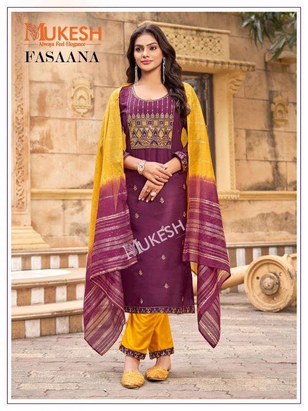 Mukesh Fasaana Rayon Top Bottom With Dupatta Collection