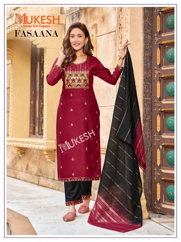 Mukesh Fasaana Rayon Top Bottom With Dupatta Collection