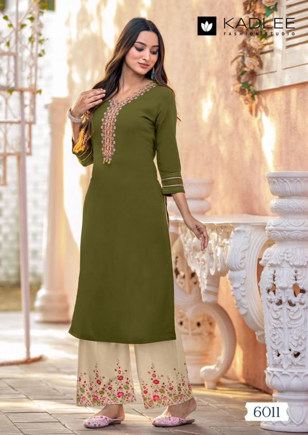 Kadlee Kaveri Vol 2 Rayon Embroidered Kurti With Bottom Collection