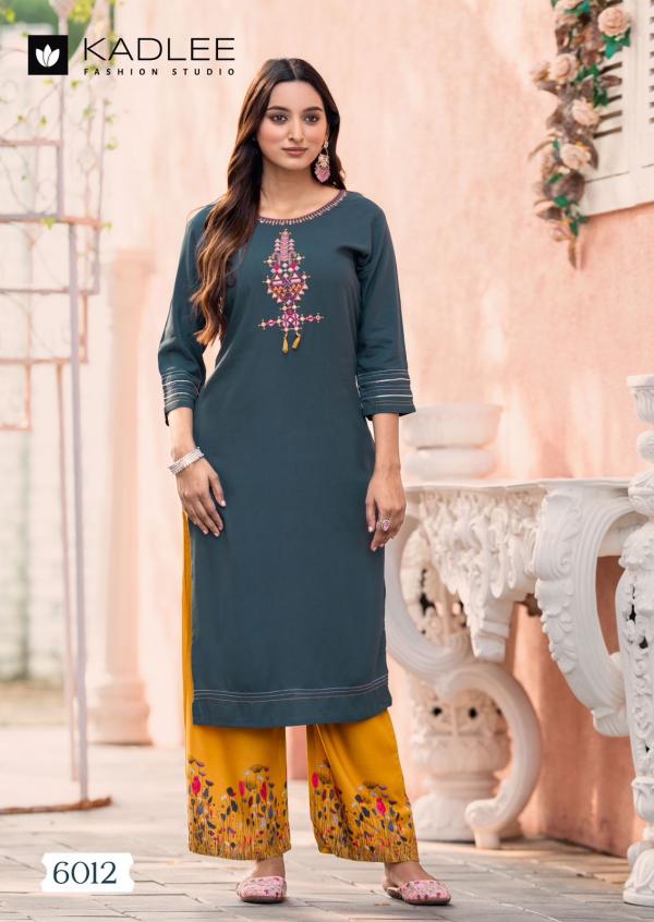 Kadlee Kaveri Vol 2 Rayon Embroidered Kurti With Bottom Collection