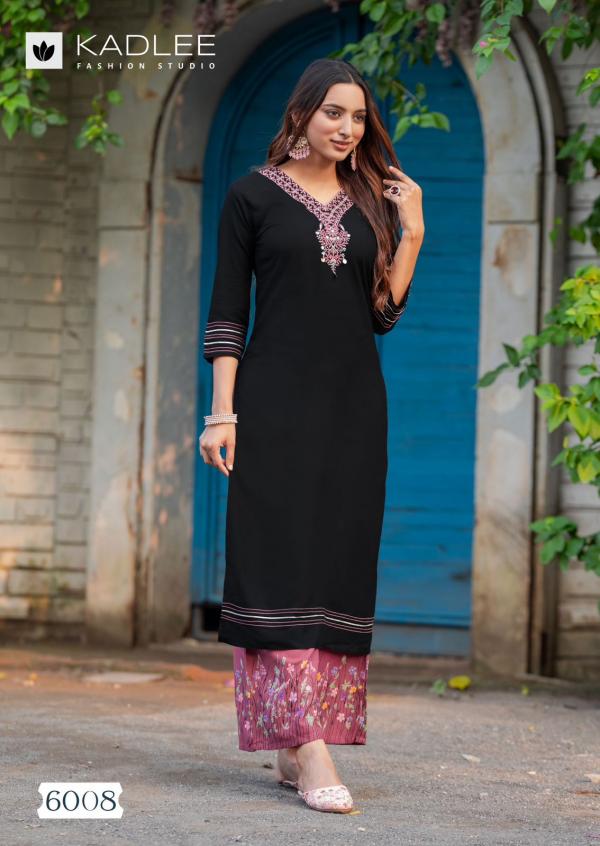 Kadlee Kaveri Vol 2 Rayon Embroidered Kurti With Bottom Collection