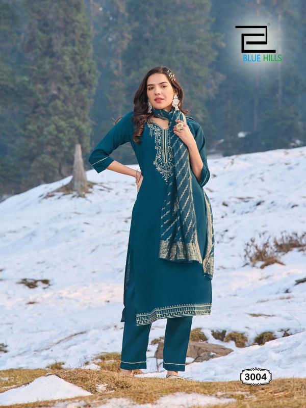 Blue Hills Jhanvi Vol 3 Roman Silk Kurti Bottom With Dupatta Collection