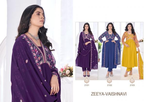 Zeeya Vaishnavi Blooming Georgette Ready Made Suit Collection