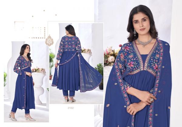 Zeeya Vaishnavi Blooming Georgette Ready Made Suit Collection