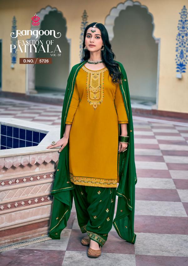 Rangoon Fashion Of Patiyala Vol 37 Kurti Bottom With Dupatta