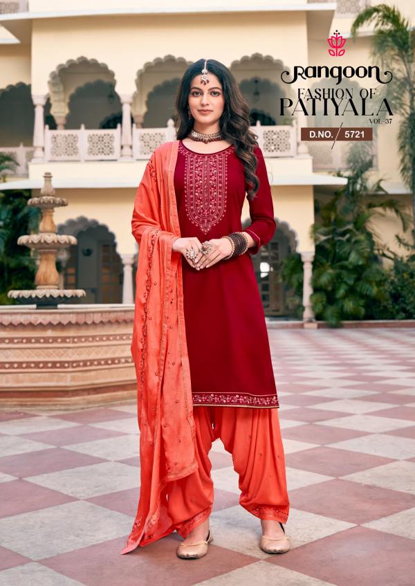 Rangoon Fashion Of Patiyala Vol 37 Kurti Bottom With Dupatta