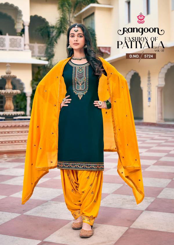 Rangoon Fashion Of Patiyala Vol 37 Kurti Bottom With Dupatta