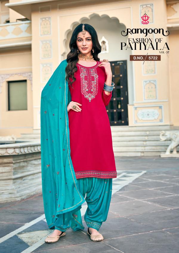 Rangoon Fashion Of Patiyala Vol 37 Kurti Bottom With Dupatta