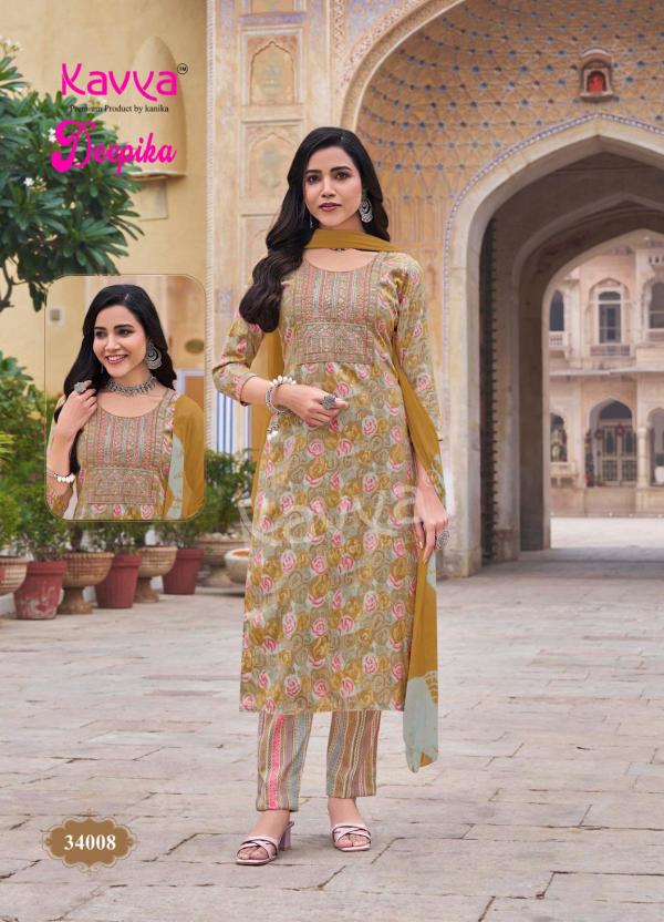 Kavya Deepika Vol 34 Straight Kurti Bottom With Dupatta