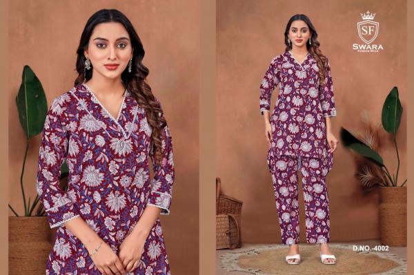 Swara Shree Vol 4 Jaipuri Prints Cambric Cotton Co Ord Set