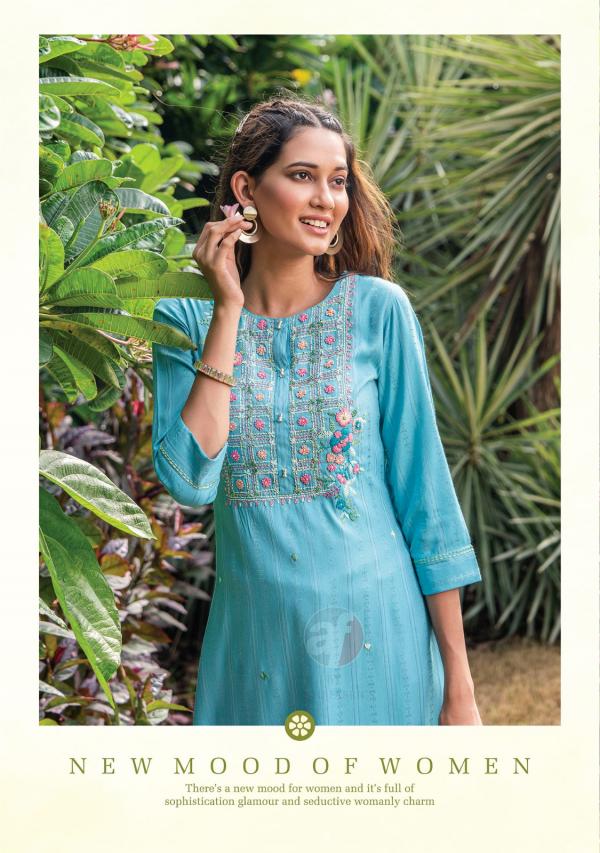 Af Impressive Vol 5 Viscose Rayon Fancy Kurti Collection