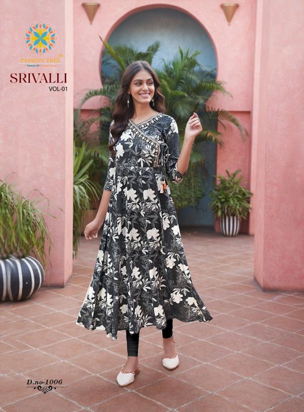 Srivalli Vol 1 By Passion Tree Rayon Long Kurti Collection