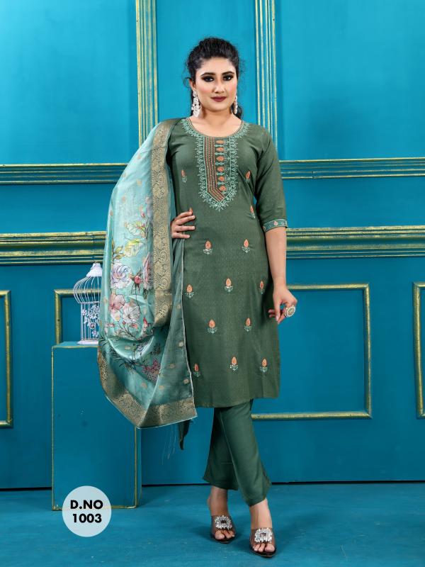 Krishna Pushpa 2 Jacquard Kurti Pant With Dupatta Collection