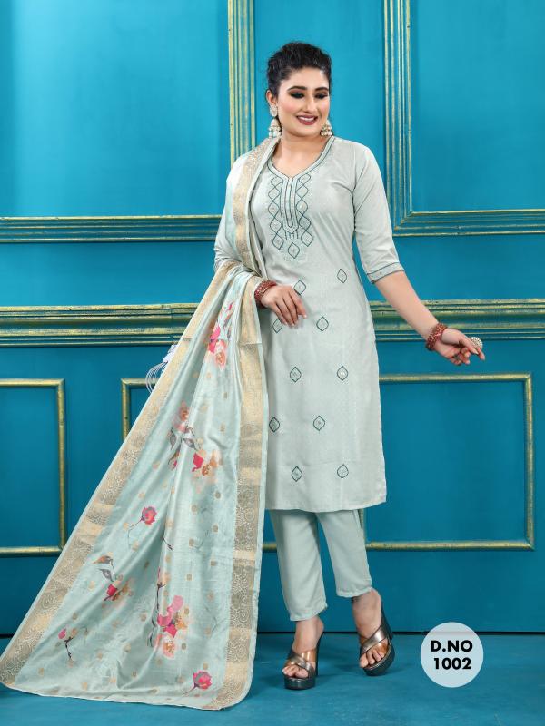 Krishna Pushpa 2 Jacquard Kurti Pant With Dupatta Collection