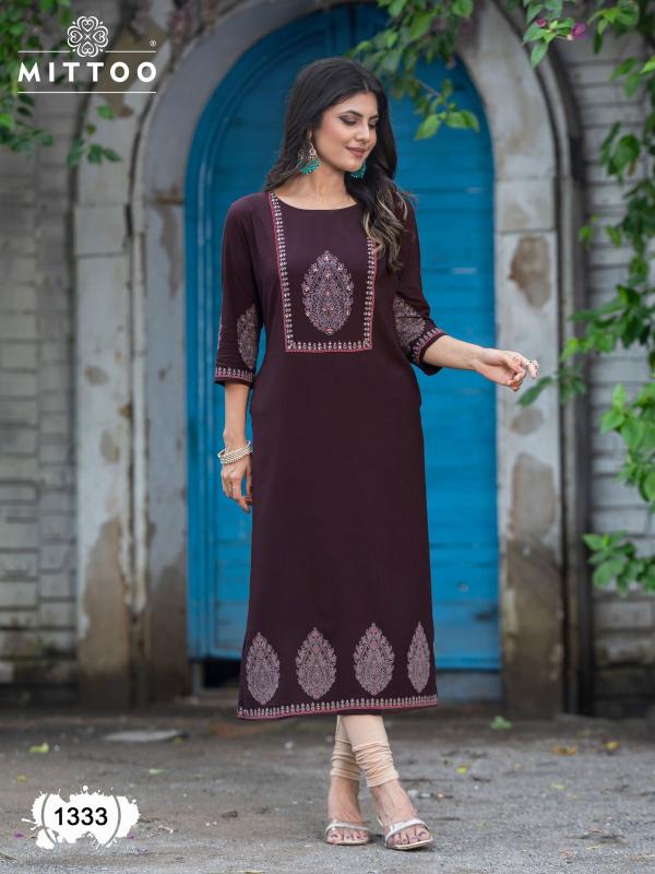 Mittoo Palak Vol 39 Rayon Embroidered Kurti Collection