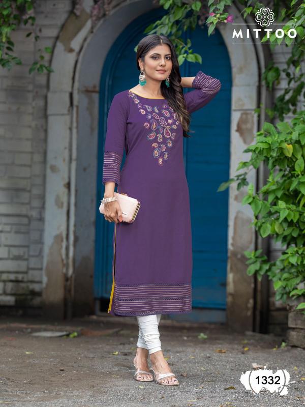 Mittoo Palak Vol 39 Rayon Embroidered Kurti Collection